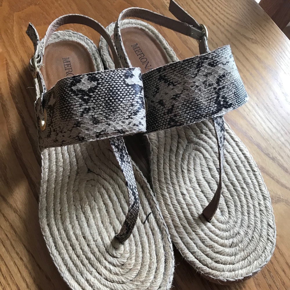 MERONA Snake Skin espadrille sandals